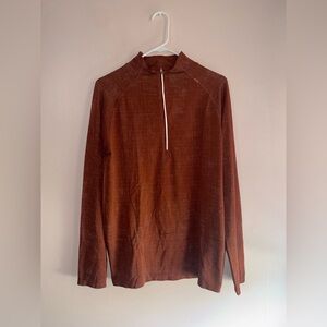 Lululemon Metal Vent Tech Half-Zip 2.0 (Disrupted Grid Delicate Mint/Date Brown)